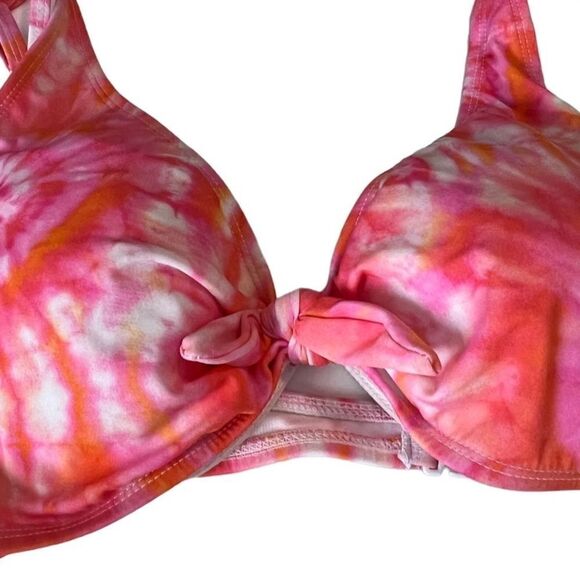 Sundazed Harper Coral Tie Dye Two Piece Swimsuit Size XL Bra 36C NWT - Picture 8 of 11